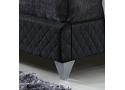 4ft6 Double Brooklyn Linen Fabric Upholstered Dark Grey Bed Frame 3